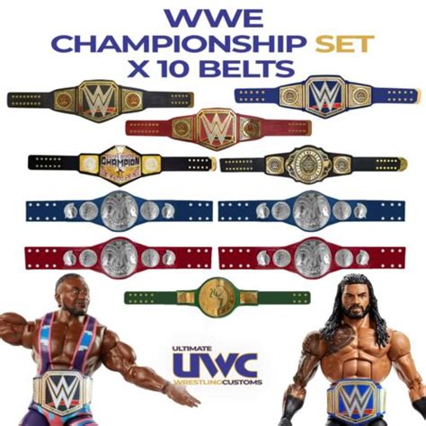Wwe Belts Full Custom Set X 10 For Mattel Elite Figures Ebay