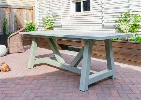 Painting Our DIY Patio Table, Part II | Diy patio table, Painted patio