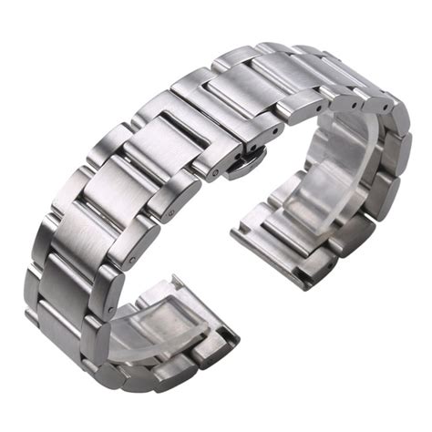 Solid 316l Stainless Steel Watchbands Silver 18mm 20mm 21mm 22mm 23mm