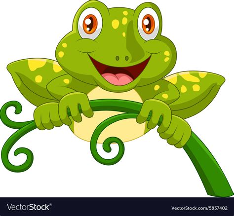 Cartoon Cute Frog Royalty Free Vector Image Vectorstock