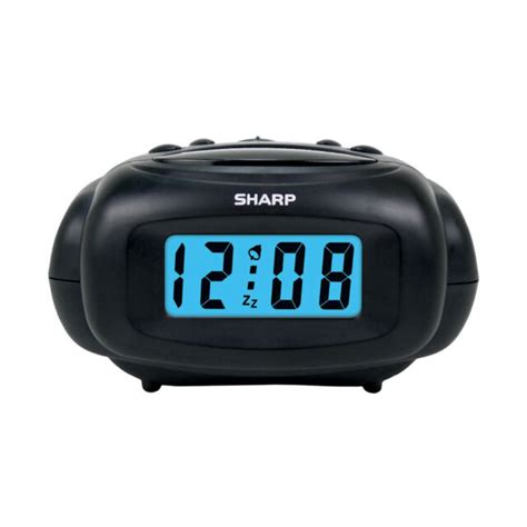 Sharp Compact Digital Alarm Clock • Battery Operated Touch Activated