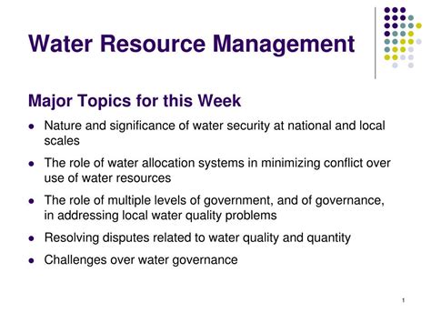 Ppt Water Resource Management Powerpoint Presentation Free Download