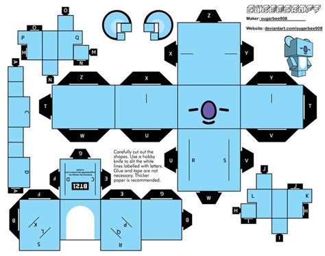 Koya Bt21 Cubeecraft By Sugarbee908 On Deviantart Paper Toys