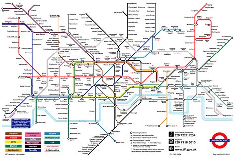 London Underground Transportation Map London • Mappery