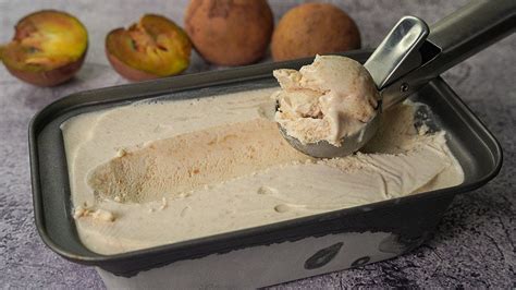 Delicious Chikoo Ice Cream Recipe Homemade Sapodilla Ice Cream Yummy Youtube