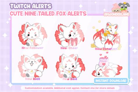 Animated Nine Tailed Fox Twitch Alerts Graphic By Jpwonderland
