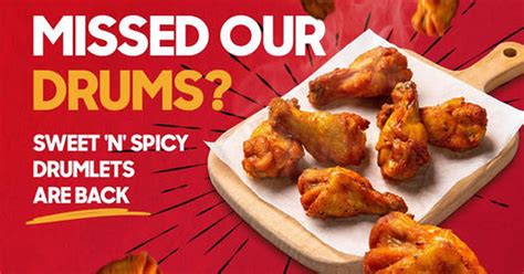 Pizza Hut Sweet N Spicy Drumlets Honey Roasted Wings Are Back At Spore Stores From Oct