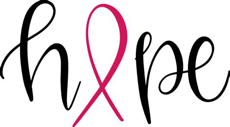 Hope Ribbon Cancer Awareness Free Svg File Svg Heart