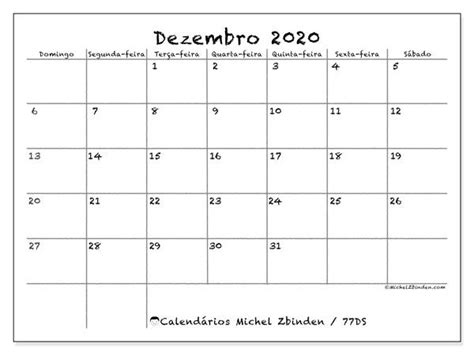 Calendário “77ds” Dezembro De 2020 Para Imprimir Calendario