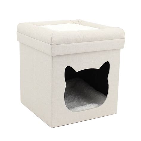 Stylish Cat House Ottoman Hideaway Rimehome