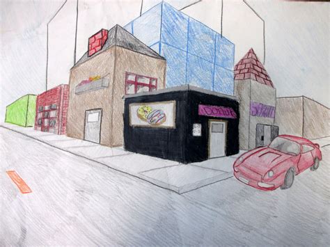 Category 2 Point Perspective Art At Hillside Middle School