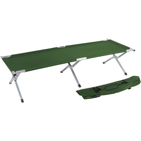 Trademark Innovations 75 In Portable Folding Camping Bed And Cot Army