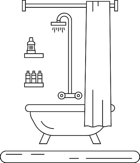 Royalty Free Shower Curtain Clip Art Vector Images And Illustrations