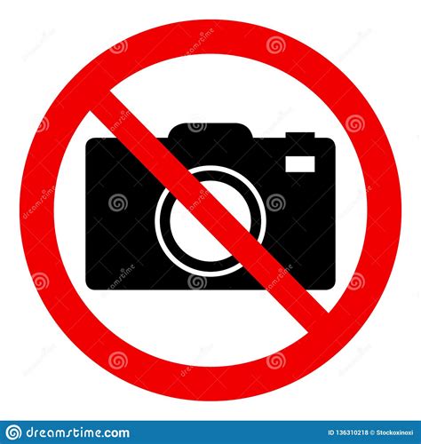 No Photo Sign Forbidden Sign Stock Vector Illustration Of Film
