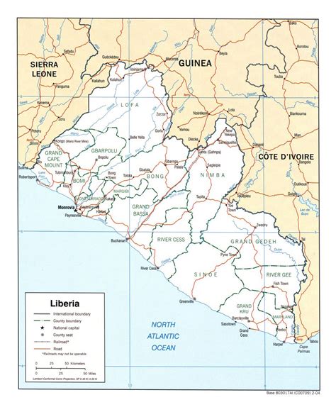 Detailed Political Map Of Liberia Ezilon Maps Images