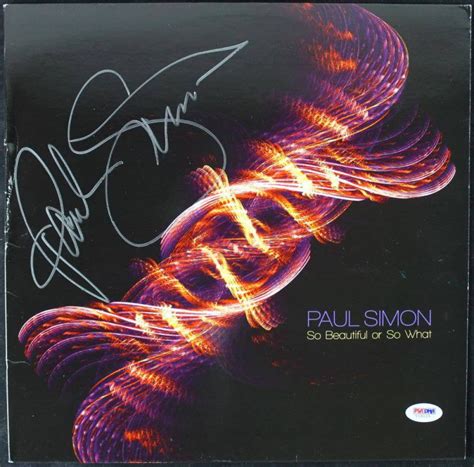 Paul Simon Signed So Beautiful Or So What Vinyl Album Cover Psa Coa