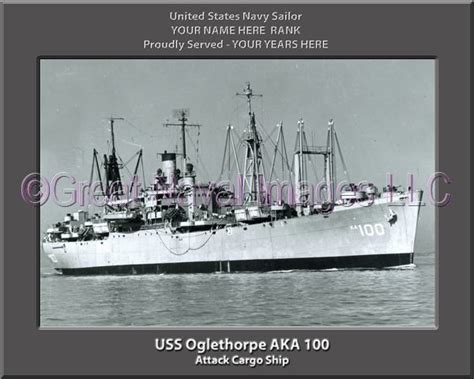 Uss Oglethorpe Aka 100 Personalized Navy Ship Photo ⋆ Us Navy Veteran