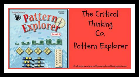 Pattern Explorer The Critical Thinking Co Tos Review