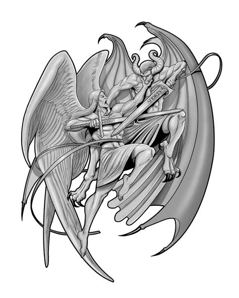 Angel And Demon Tattoo By Josemanuelserrano On Deviantart