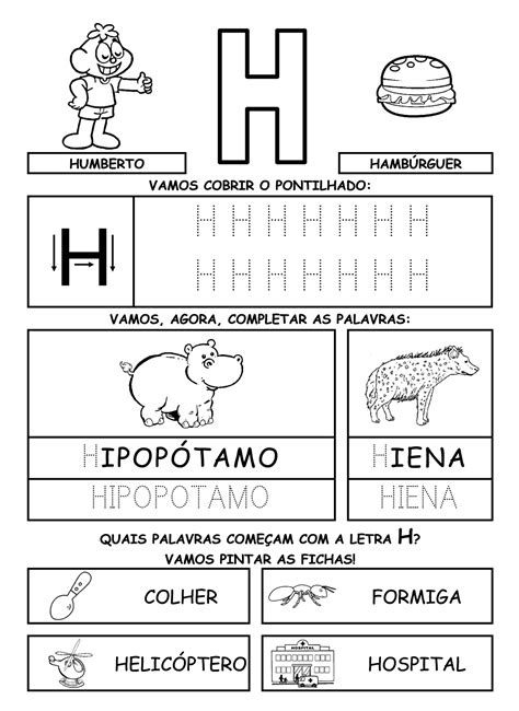 Atividade Letra H Atividades Letra E Linguagem Oral E Escrita