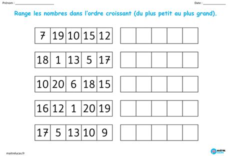 Les Nombres Dans L Ordre Comsylvia