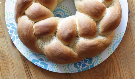 Homemade Braided Yeast Bread With Sweet Filling