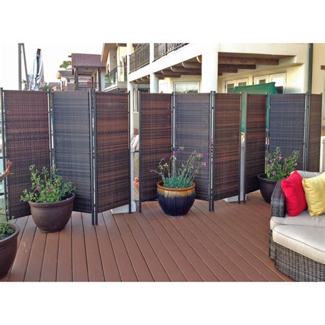 Six Foot Tall Wicker Privacy Screen For Outdoor And Indoor Use