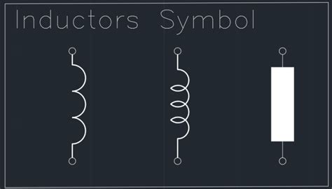 Inductors Symbol Cad Block And Typical Drawing