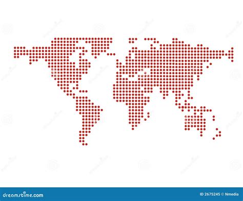 World Map In Dots Vector Stock Vector Illustration Of Earth 2675245