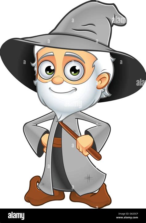 Old Grey Wizard Stock Vector Image And Art Alamy