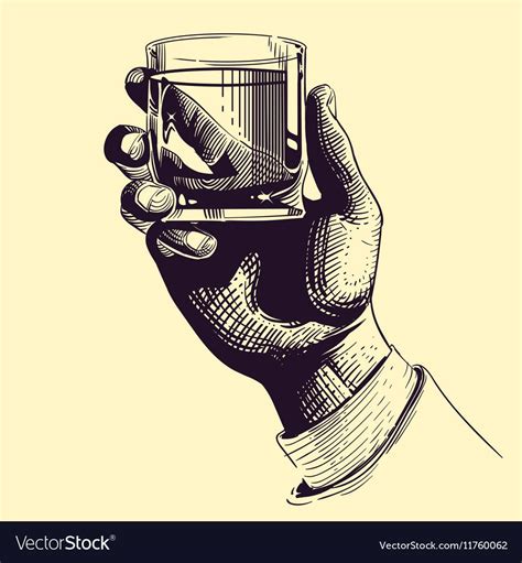 Animal drawings cool drawings drawing sketches drawing animals drawing ideas drawing tips sketching poses references drawing techniques. Hand holding glass with strong drink Vintage vector image on | How to draw hands, Drawings, Book ...