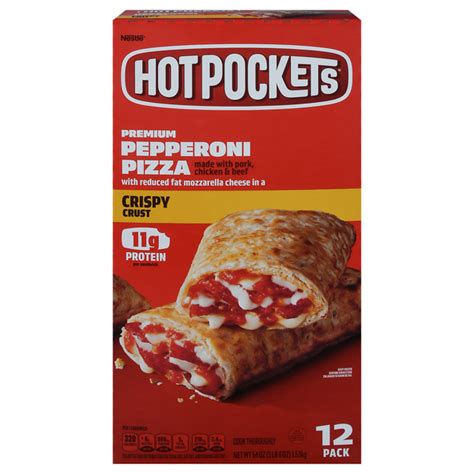 Save On Hot Pockets Premium Pepperoni Pizza Crispy Crust 12 Ct Order