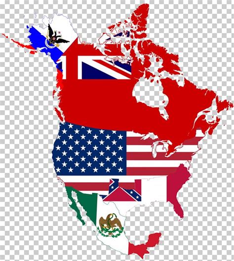 Flag Of The United States Flags Of North America Map Png Clipart