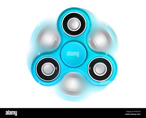 Spinning Blue Spinner Isolated On White Background Stock Photo Alamy