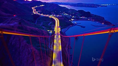 Golden Gate Bridge Californie 2016 Bing Fond Décran Aperçu