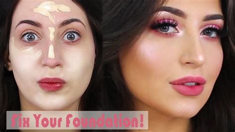 How To Fix Your Fondation In A Minute Flawless Skin Makeup Tutorial