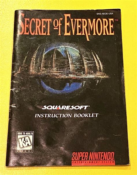 Secret Of Evermore Super Nintendo Snes 1995 With Manual Tested Ebay