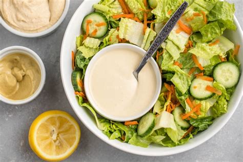 3-Ingredient Hummus Salad Dressing - From My Bowl