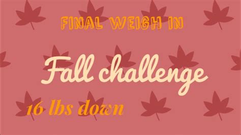 Final Week Fall Challenge Youtube