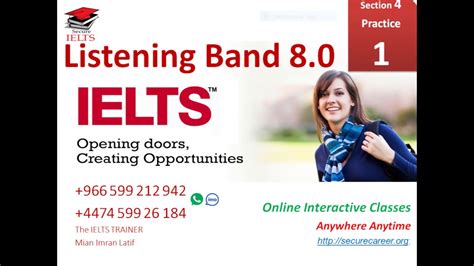 Cam 9 Test 4 Listening - Listening Practice 1, Section 4, Cambridge IELTS 9, Test 1 - YouTube