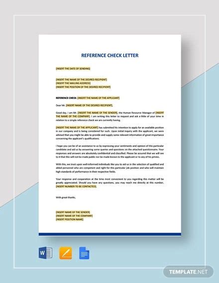The reasons why the company should hire you. 16+ Professional Reference Letter Template - Free Sample ...