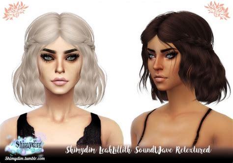 Sims 4 Hairs Shimydim Leahlillith`s Soundwave Hair Retextured