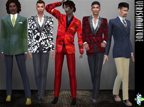 The Sims Resource Mens Suits For Party And Formal Wear