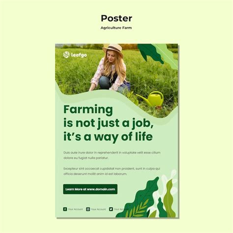 Agriculture Farm Concept Poster Template Free Psd File