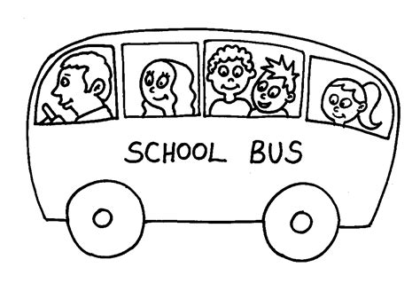 This transportation coloring page features a school bus. Wheels On The Bus Coloring Page - Cliparts.co