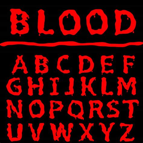 Blood Letter Font Illustrations Royalty Free Vector Graphics And Clip