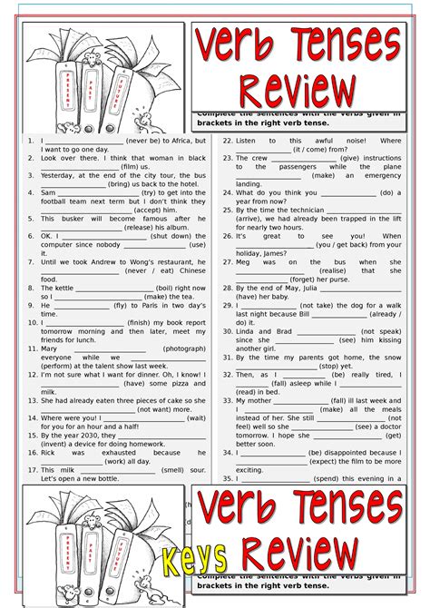 B Verb Tenses Review Complete The Sentences With The Verbs Given In