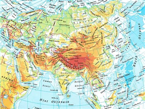 Asya Haritası Türkiye ve Dünya Haritaları Uydu Harita