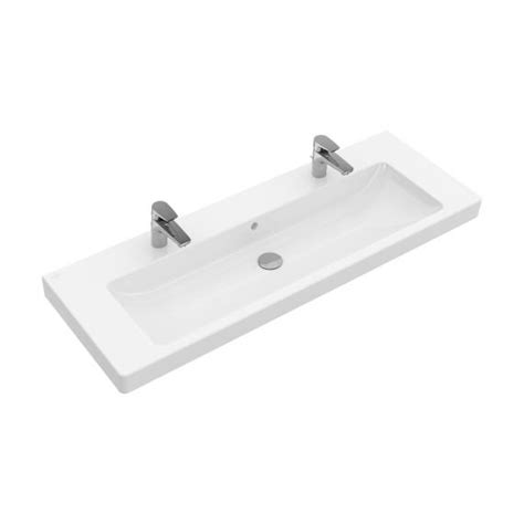 Villeroy Boch Subway 2 0 Doppel Möbelwaschtisch weiß mit CeramicPlus