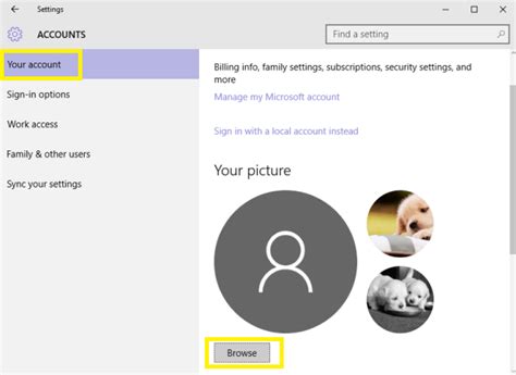 Change Your Account Picture Easily In Windows 10 Via Start Menuunix